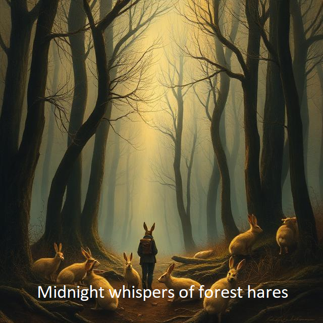 Midnight whispers of forest hares